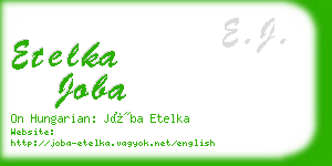 etelka joba business card